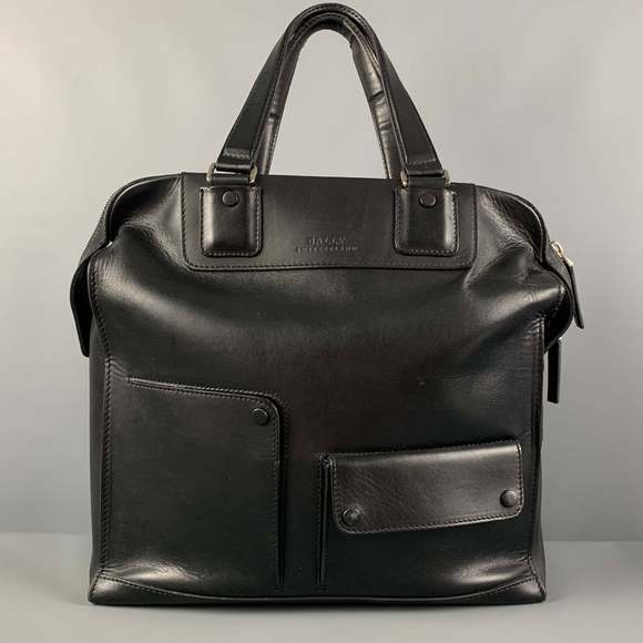 BALLY Other - BALLY Black Leather Top Handles Tote Bag